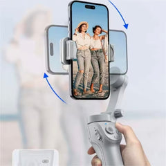 3-Axis Smartphone Gimbal Stabilizer with Fill Light & Tripod