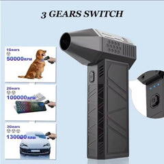 Cordless Turbo Air Blower – 3 Speed Gears & Overclocking Mode