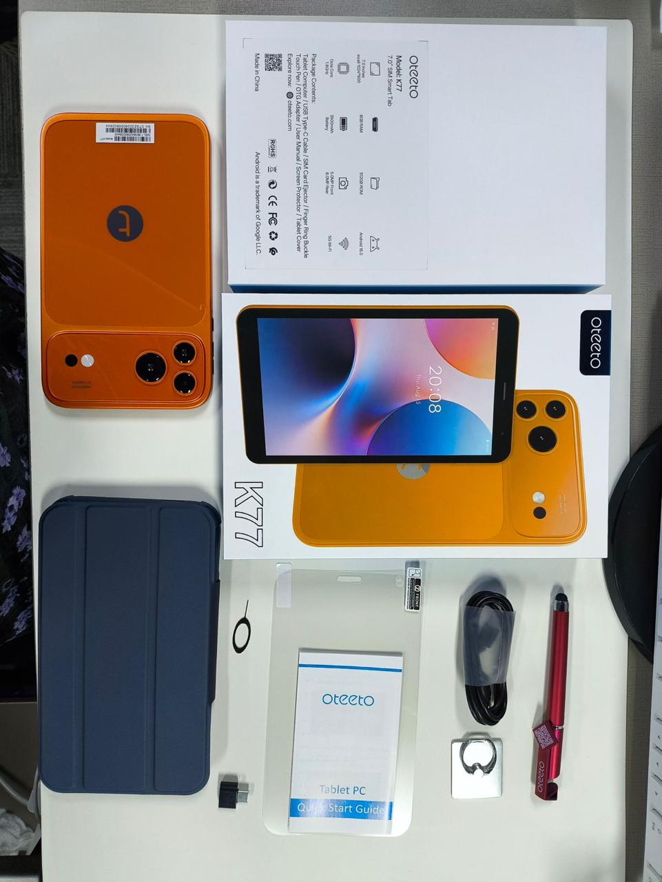 Oteeto K77 Box Contents