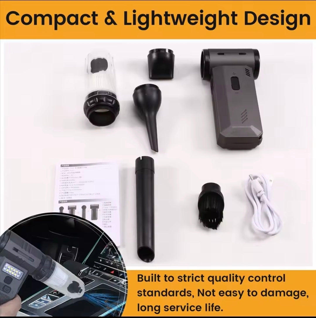 Portable Mini Vacuum Cleaner with Multiple Attachments