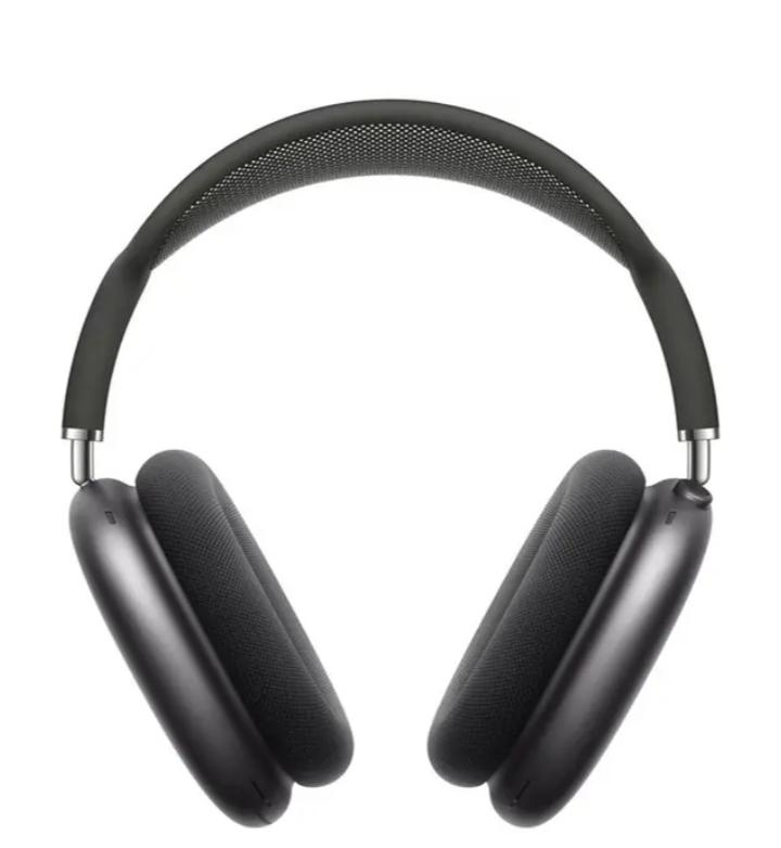 Black over-ear headphones on a white background