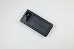 Solar Power Bank 30,000mAh with Built-in Cables & LED Flashlight