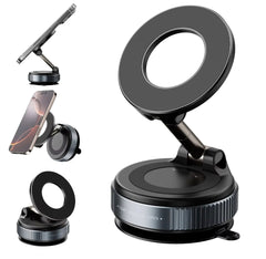 Strong Magnetic/ Vacuum Car Phone Holder – 360° Adjustable